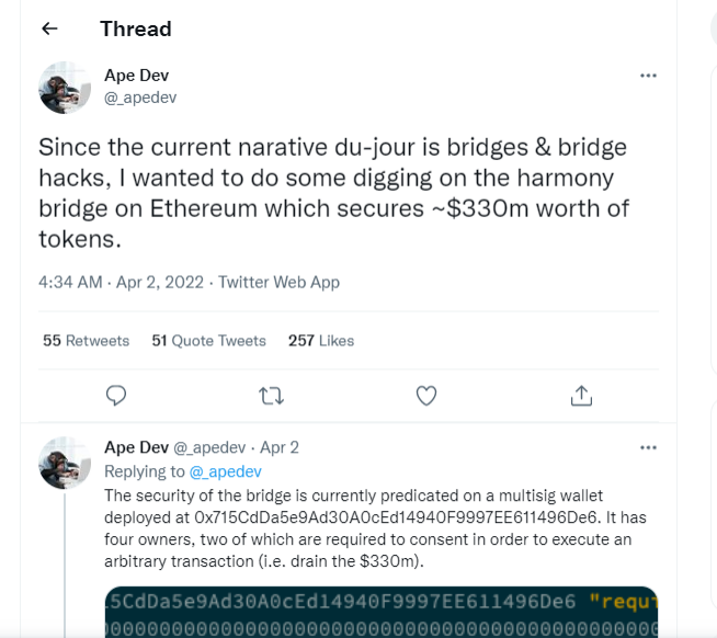 Cuitan tentang peretasan Horizon Bridge Harmony Protocol