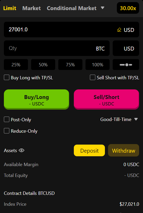 Pilih Deposit di bagian Trade untuk mulai menambah dana modal