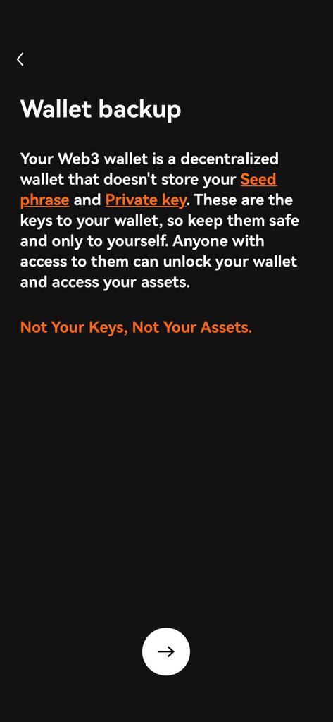 Lakukan pencadangan wallet dengan menyimpan seed phrase dari OKX Wallet