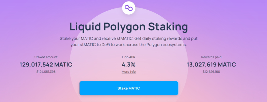 Staking MATIC dengan liquid staking Lido