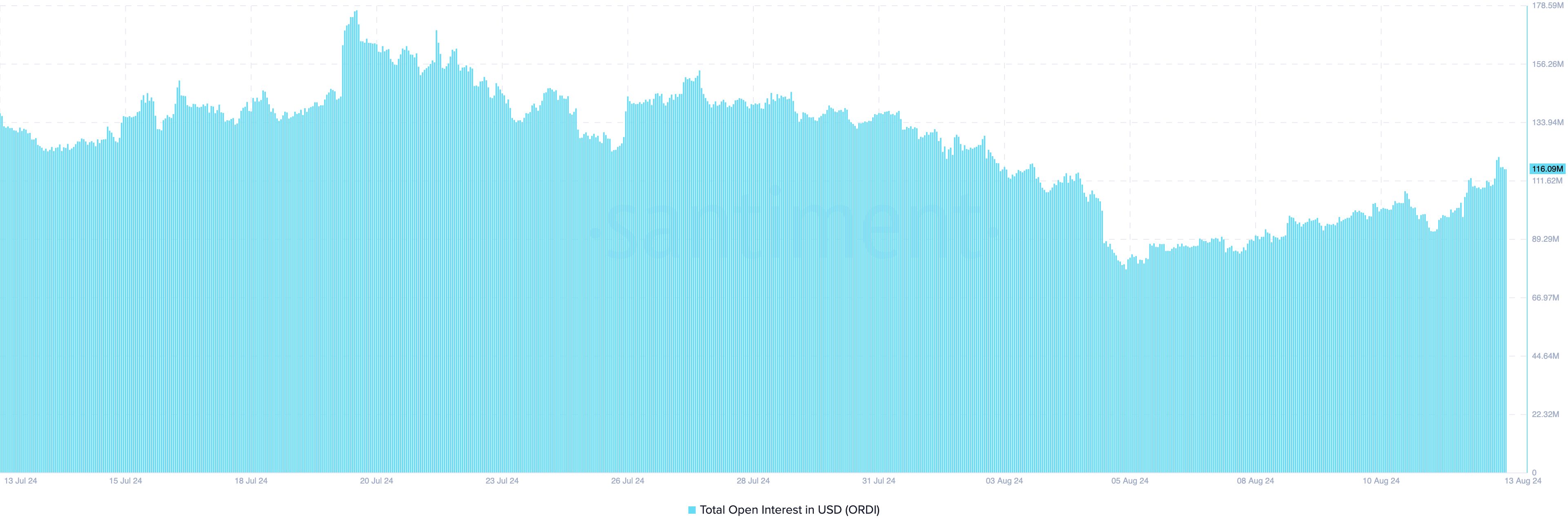 Open Interest ORDI. 
