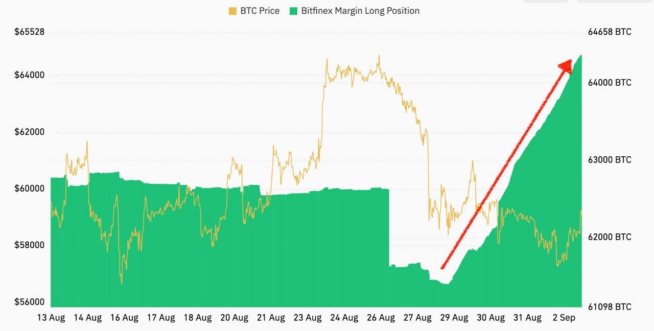 Bitcoin Margin Long Positions, Source: Greek Live on X