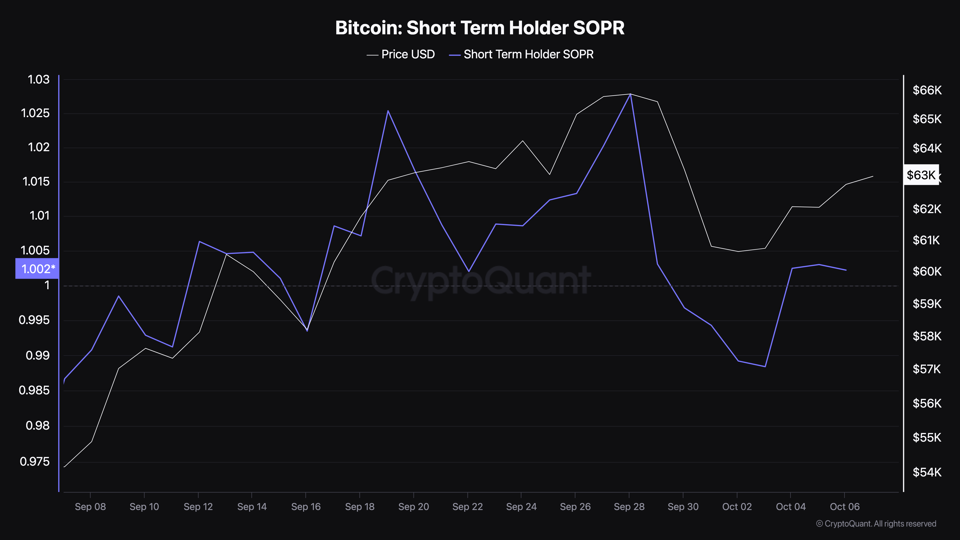 SOPR Pemegang Jangka Pendek Bitcoin