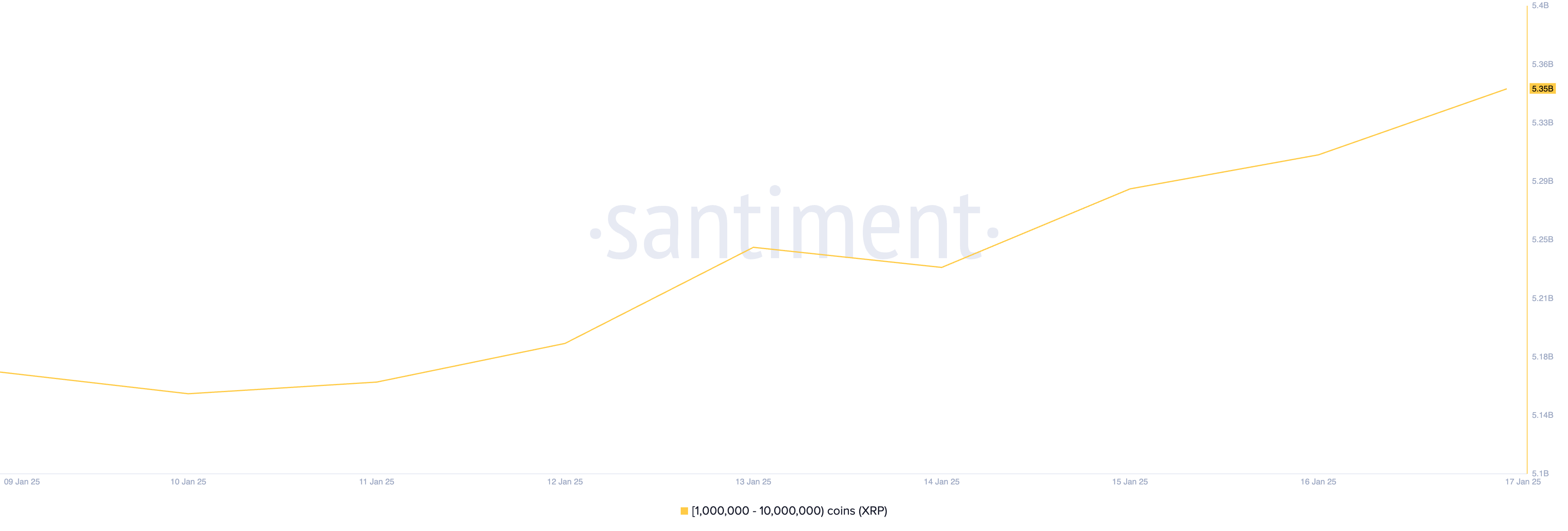 Distribusi Pasokan XRP.