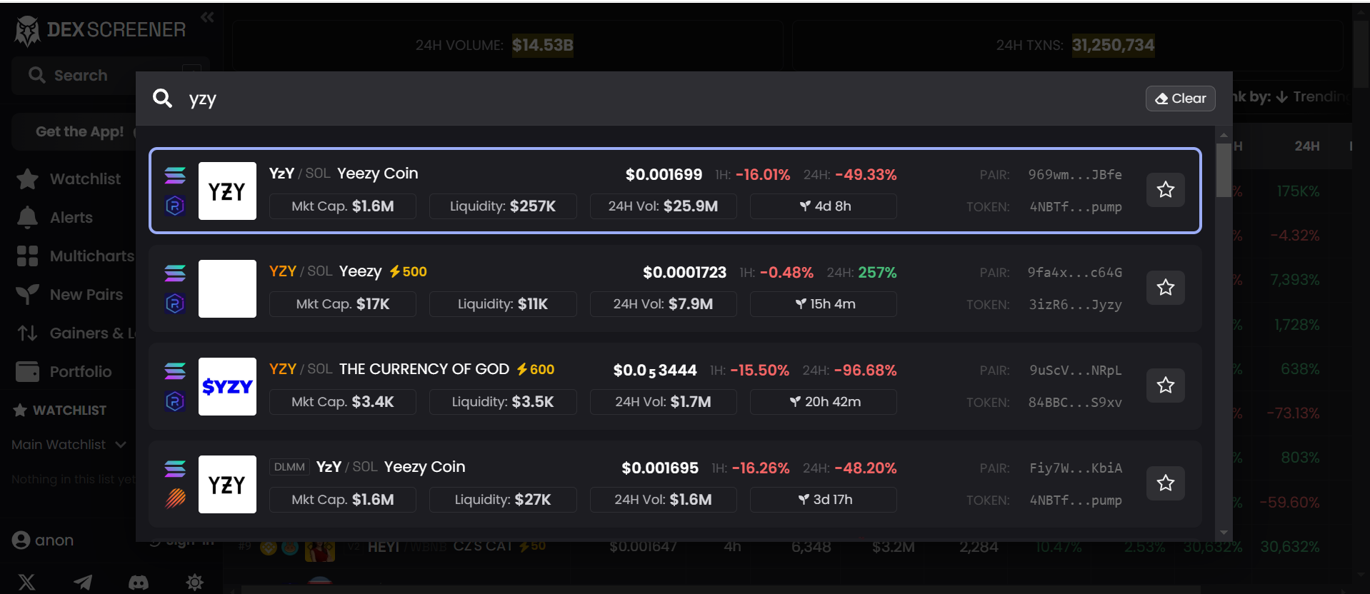 Token Bertema YZY.