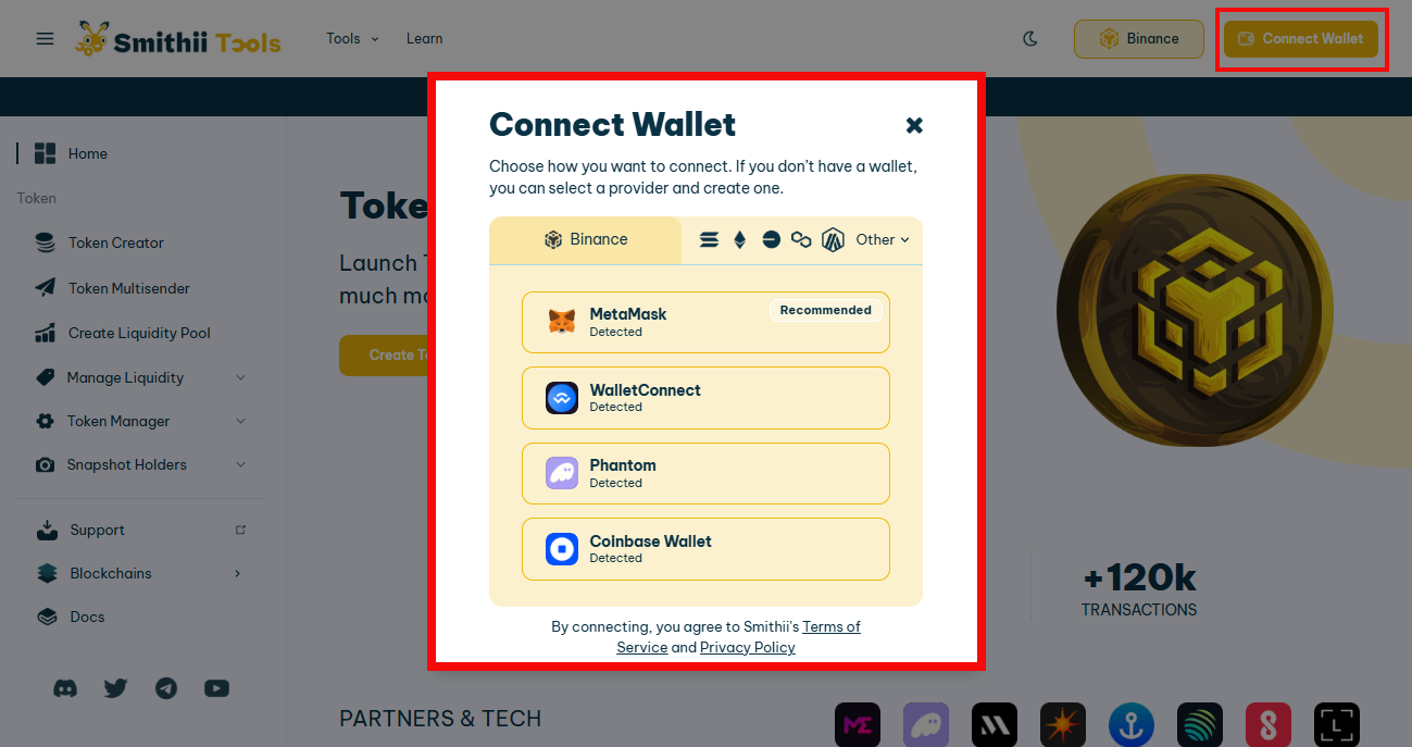 connect wallet
