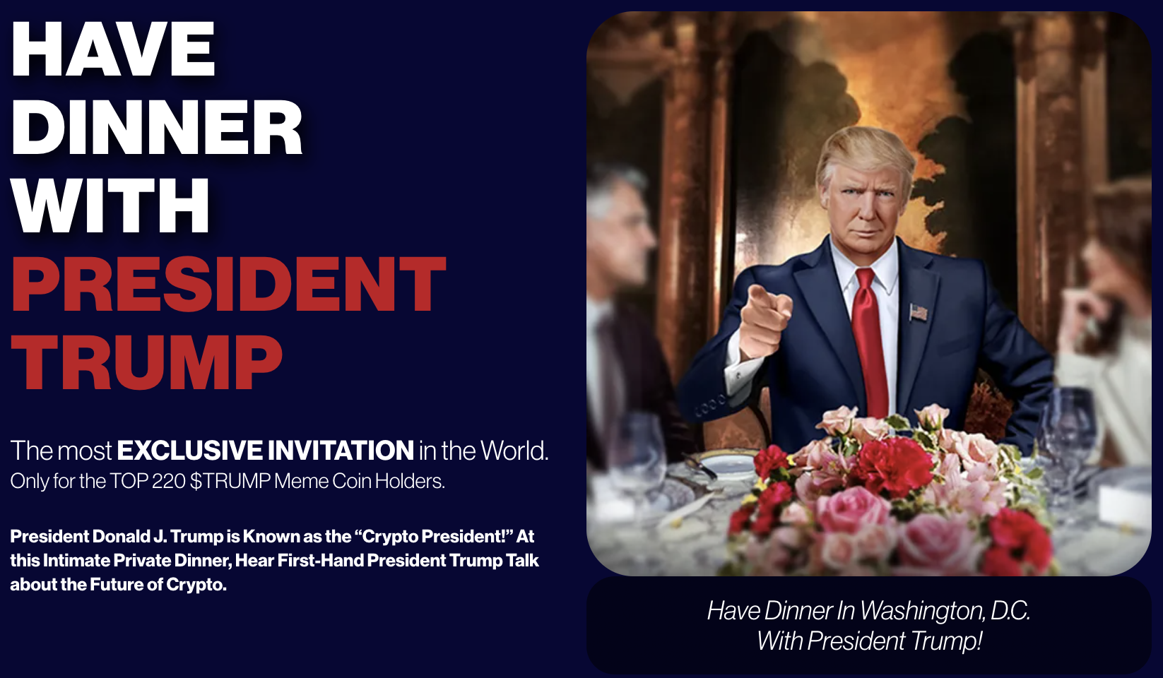 Pengumuman Resmi Makan Malam Trump.