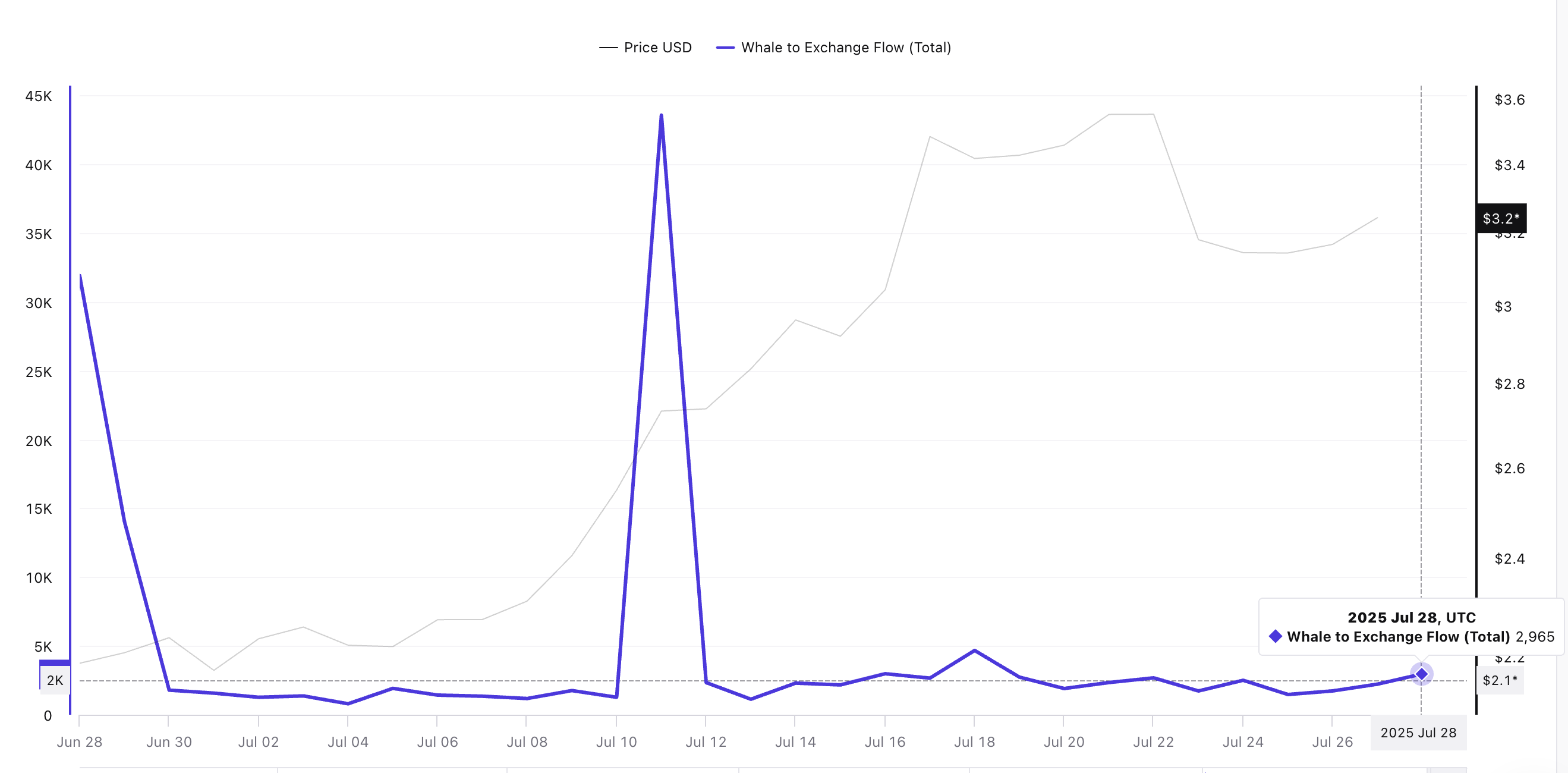 Harga XRP dan arus whale ke exchange: